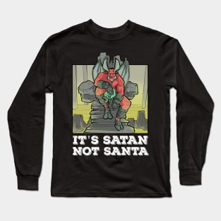 Satan Satanic Santa Claus Christmas Devil Gothic Occult Goth Long Sleeve T-Shirt